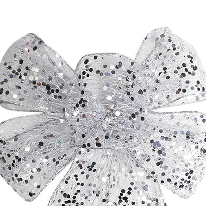1pcs Christmas Decorative Bows Imitation Hemp Hand Crafted Ribbon Christmas Bow Knot Ornament for Christmas Party Home - Image 2
