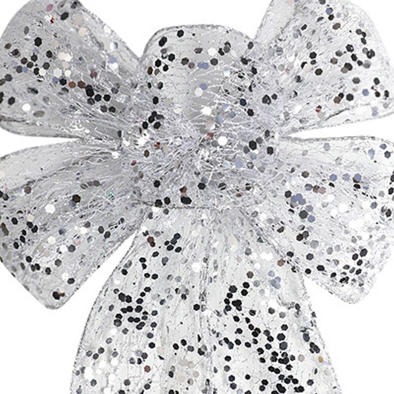 1pcs Christmas Decorative Bows Imitation Hemp Hand Crafted Ribbon Christmas Bow Knot Ornament for Christmas Party Home - Image 5