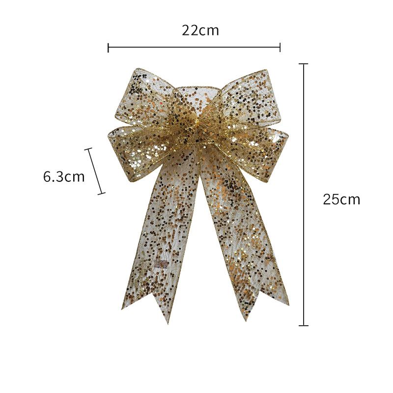 1pcs Christmas Decorative Bows Imitation Hemp Hand Crafted Ribbon Christmas Bow Knot Ornament for Christmas Party Home - Image 2