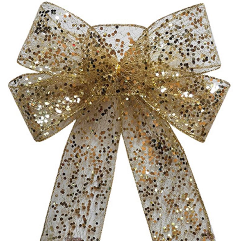1pcs Christmas Decorative Bows Imitation Hemp Hand Crafted Ribbon Christmas Bow Knot Ornament for Christmas Party Home - Image 5