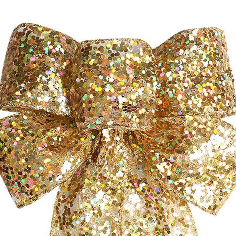 1pcs Christmas Decorative Bows Imitation Hemp Hand Crafted Ribbon Christmas Bow Knot Ornament for Christmas Party Home - Image 2