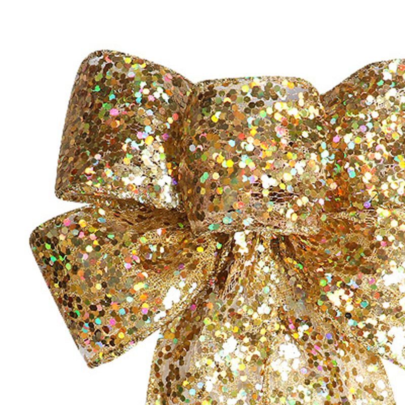 1pcs Christmas Decorative Bows Imitation Hemp Hand Crafted Ribbon Christmas Bow Knot Ornament for Christmas Party Home - Image 4