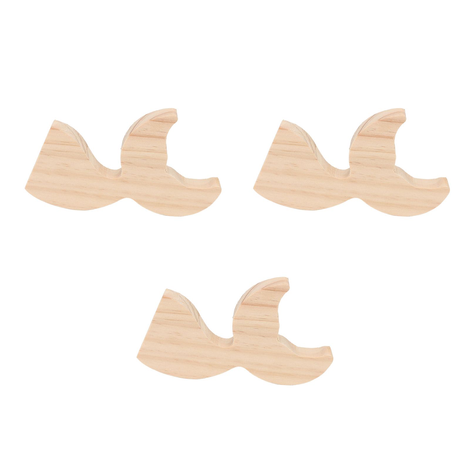 3 Pcs Fish Wood DIY Crafts Whale Tail Ornaments Whale Crafts for Childrens Playthings Toys - Image 5