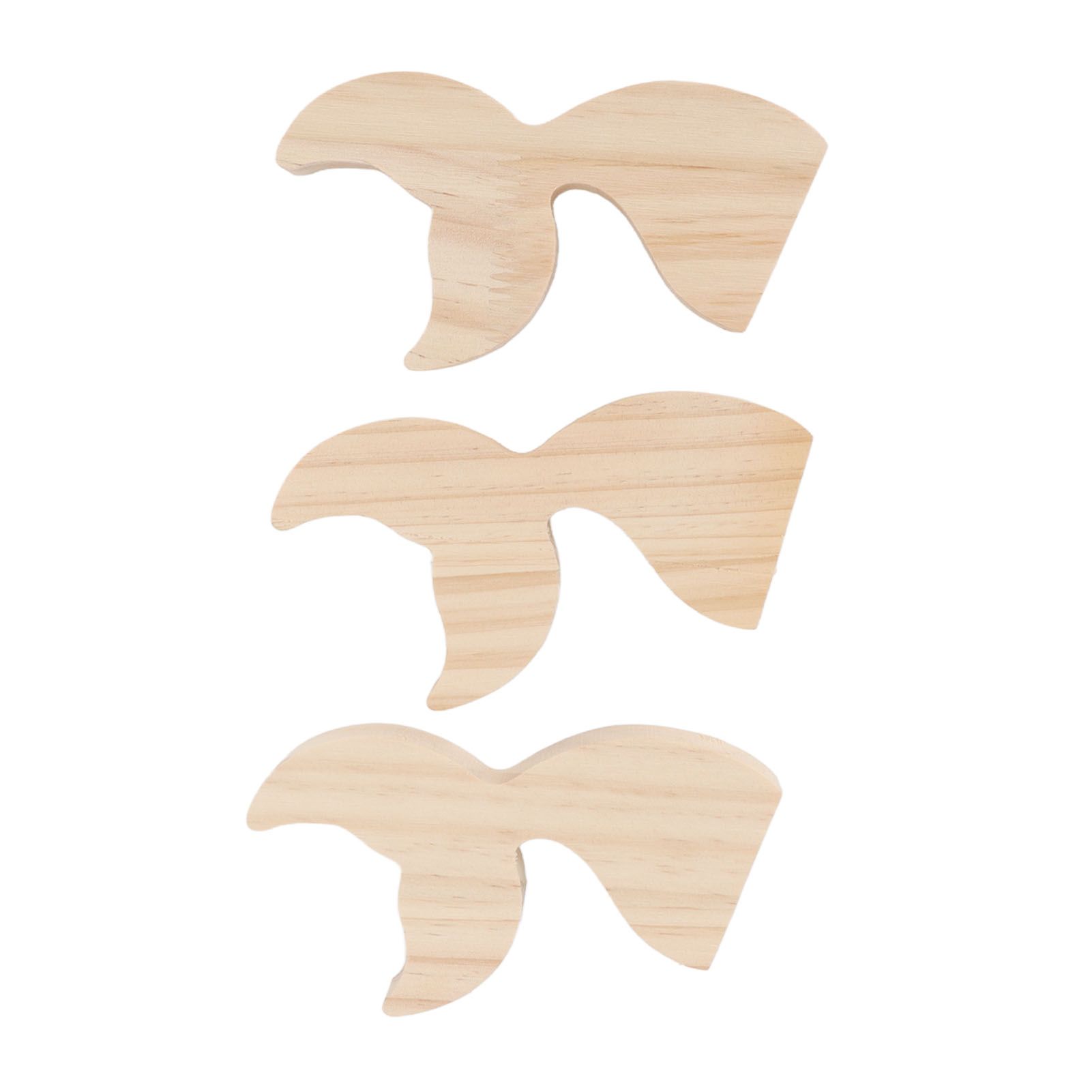 3 Pcs Fish Wood DIY Crafts Whale Tail Ornaments Whale Crafts for Childrens Playthings Toys - Image 8