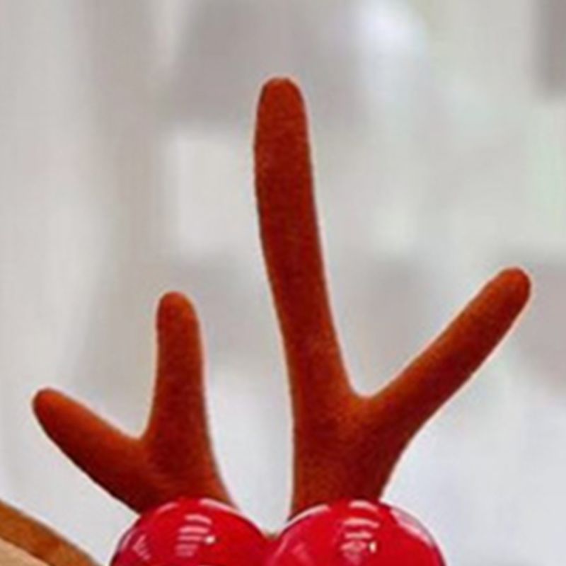 Christmas Antler Hair Clips Cute Exquisite Plush Reindeer Hair Barrettes for Christmas Parties Birthday Parties Cosplay 11# White Net Pine Cone Khaki Antlers - Image 2