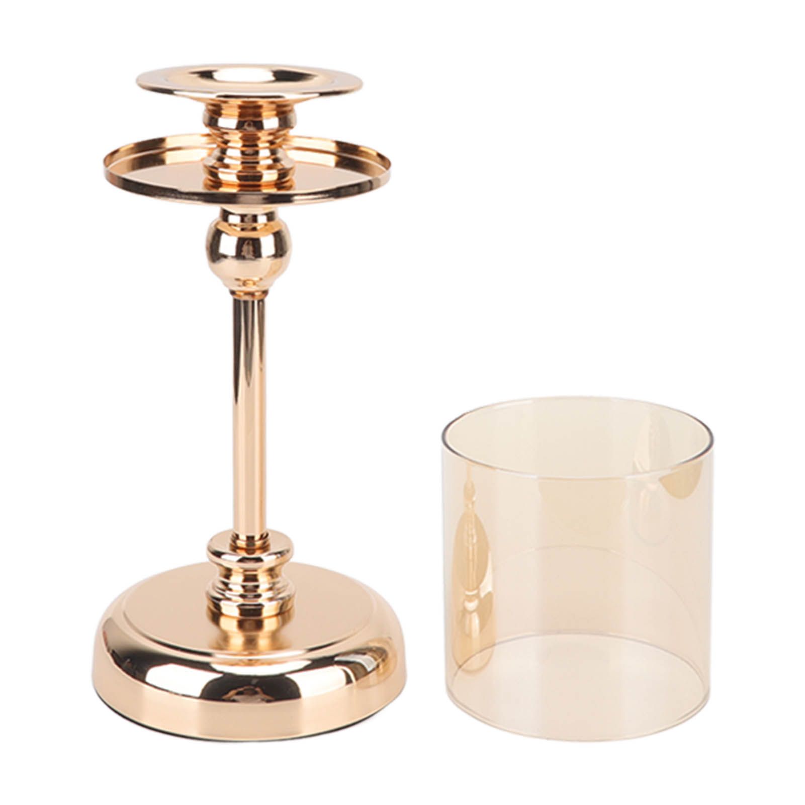 Light Luxury French Candlestick Ornament Table Candle Holder Romantic Candlelight Dinner Decorative Props Champagne Gold - Image 1