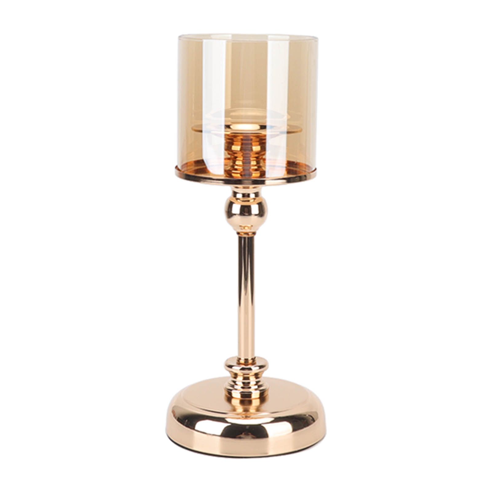 Light Luxury French Candlestick Ornament Table Candle Holder Romantic Candlelight Dinner Decorative Props Champagne Gold - Image 2