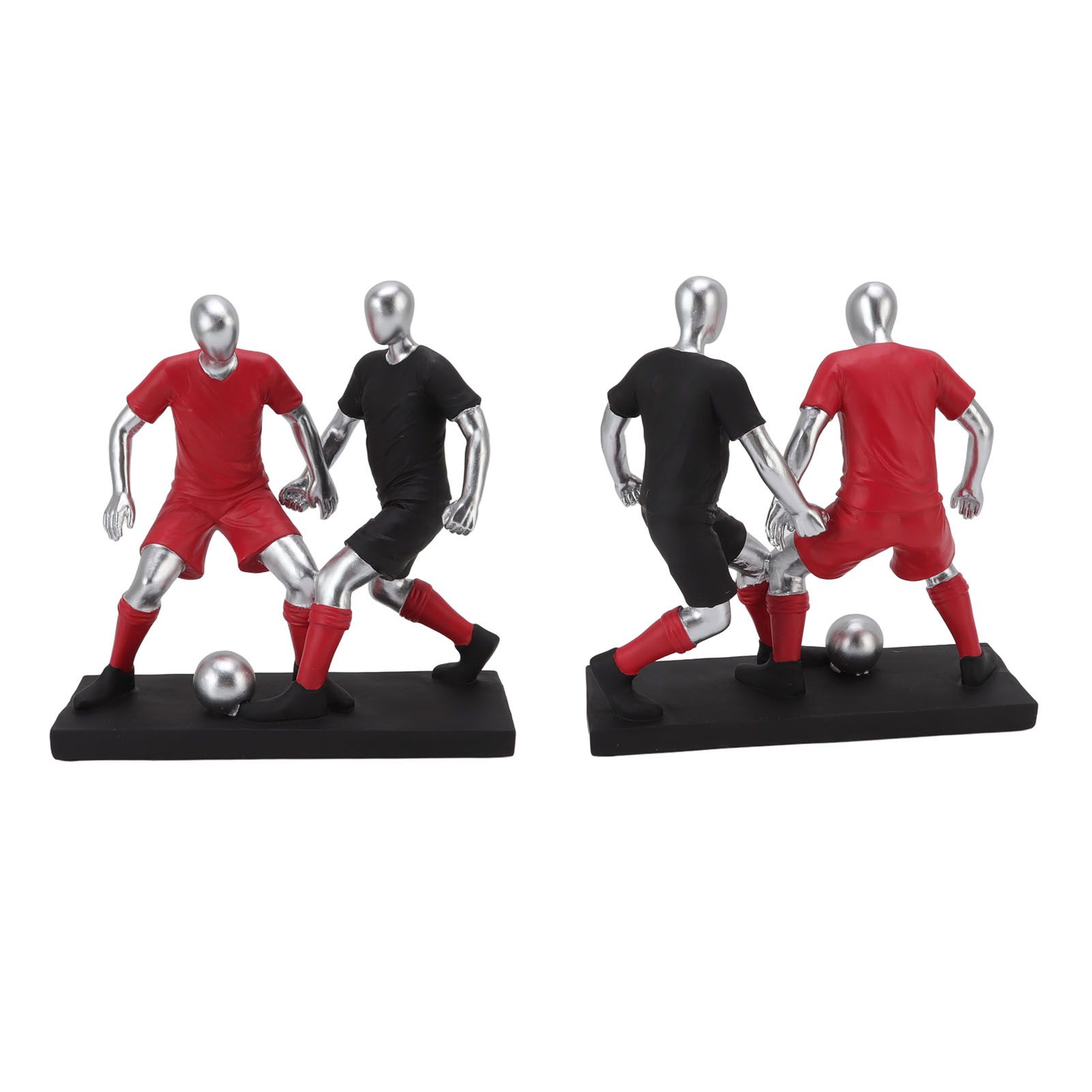 Resign Football Player Statue Soccer Sculpture Figurine Football Statue Decor Soccer Miniatures Figurines Sculpture Crafts Ornaments - Image 2