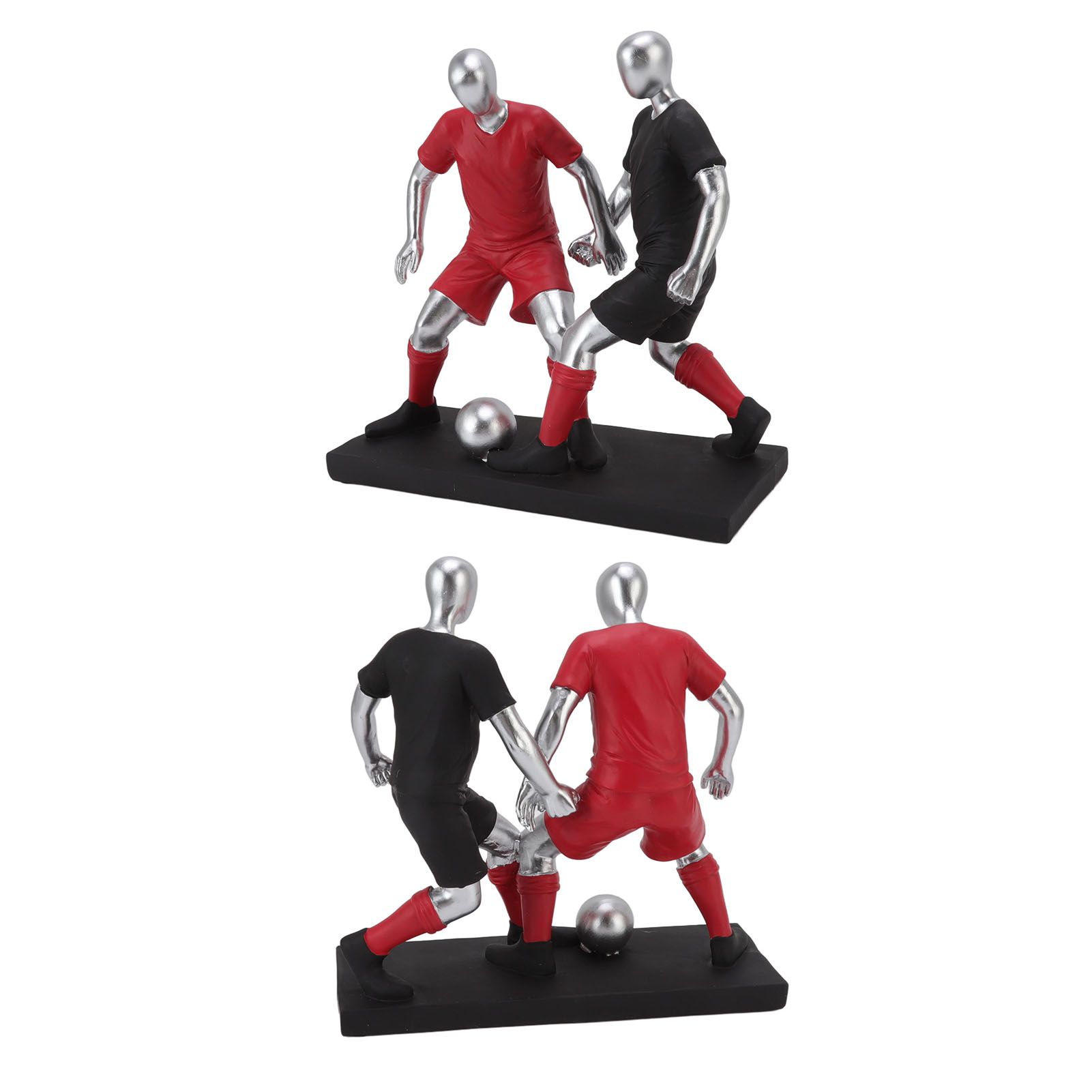 Resign Football Player Statue Soccer Sculpture Figurine Football Statue Decor Soccer Miniatures Figurines Sculpture Crafts Ornaments - Image 3