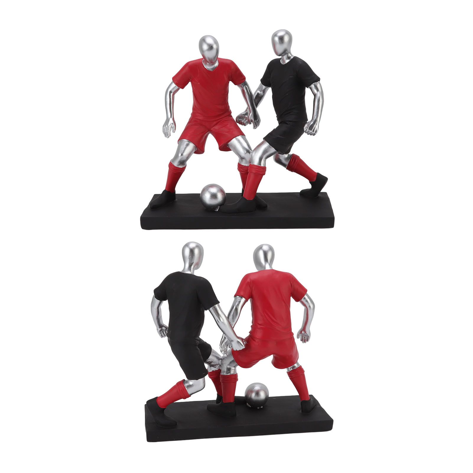 Resign Football Player Statue Soccer Sculpture Figurine Football Statue Decor Soccer Miniatures Figurines Sculpture Crafts Ornaments - Image 4