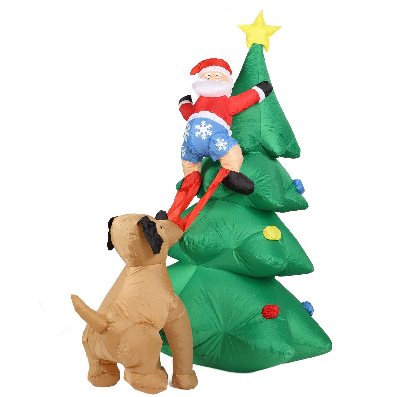 Dog Bite Old Man's Christmas Tree LED Growing Inflatable Christmas Tree for Outdoor Grden Yard AU 100‑240V - Image 2