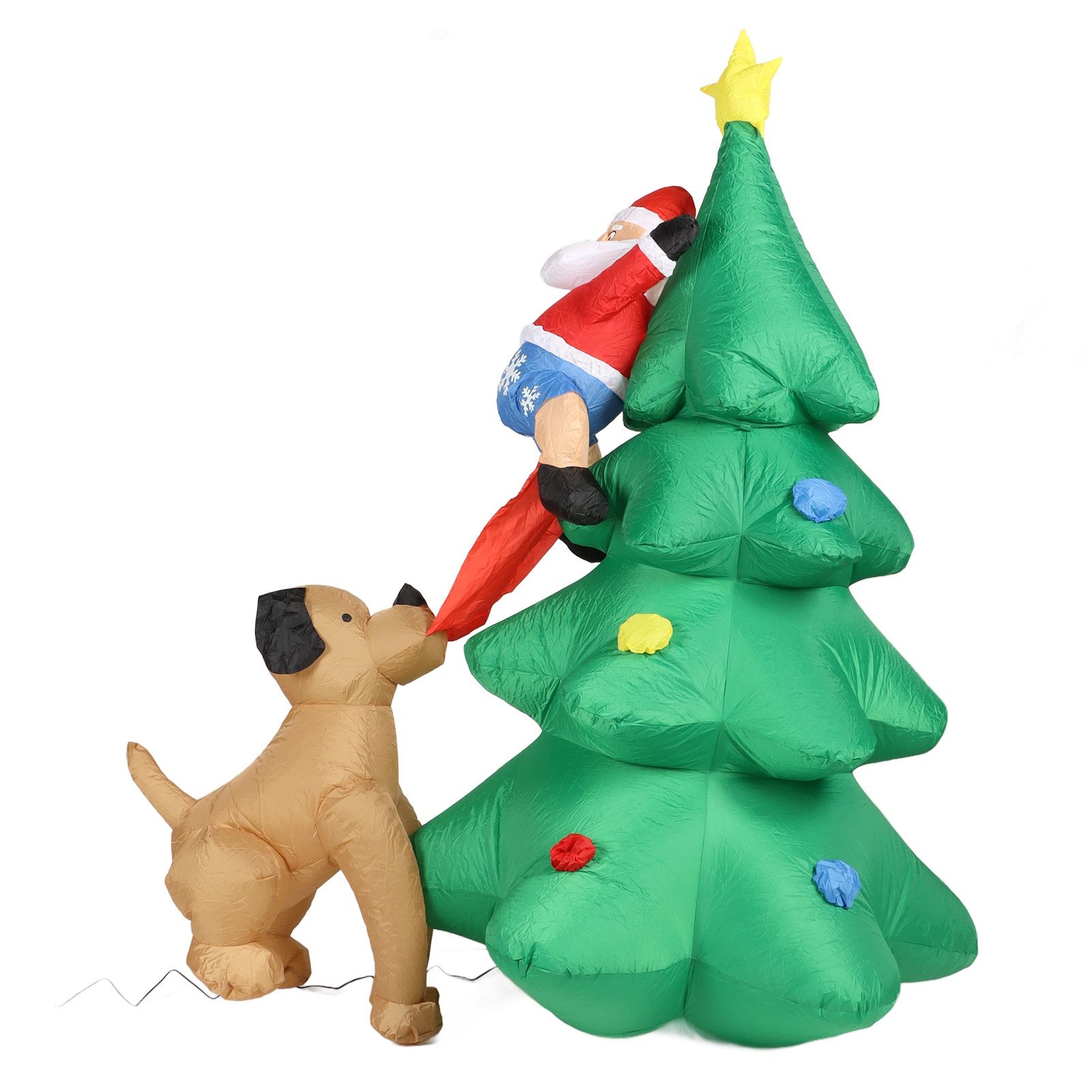 Dog Bite Old Man's Christmas Tree LED Growing Inflatable Christmas Tree for Outdoor Grden Yard AU 100‑240V - Image 4