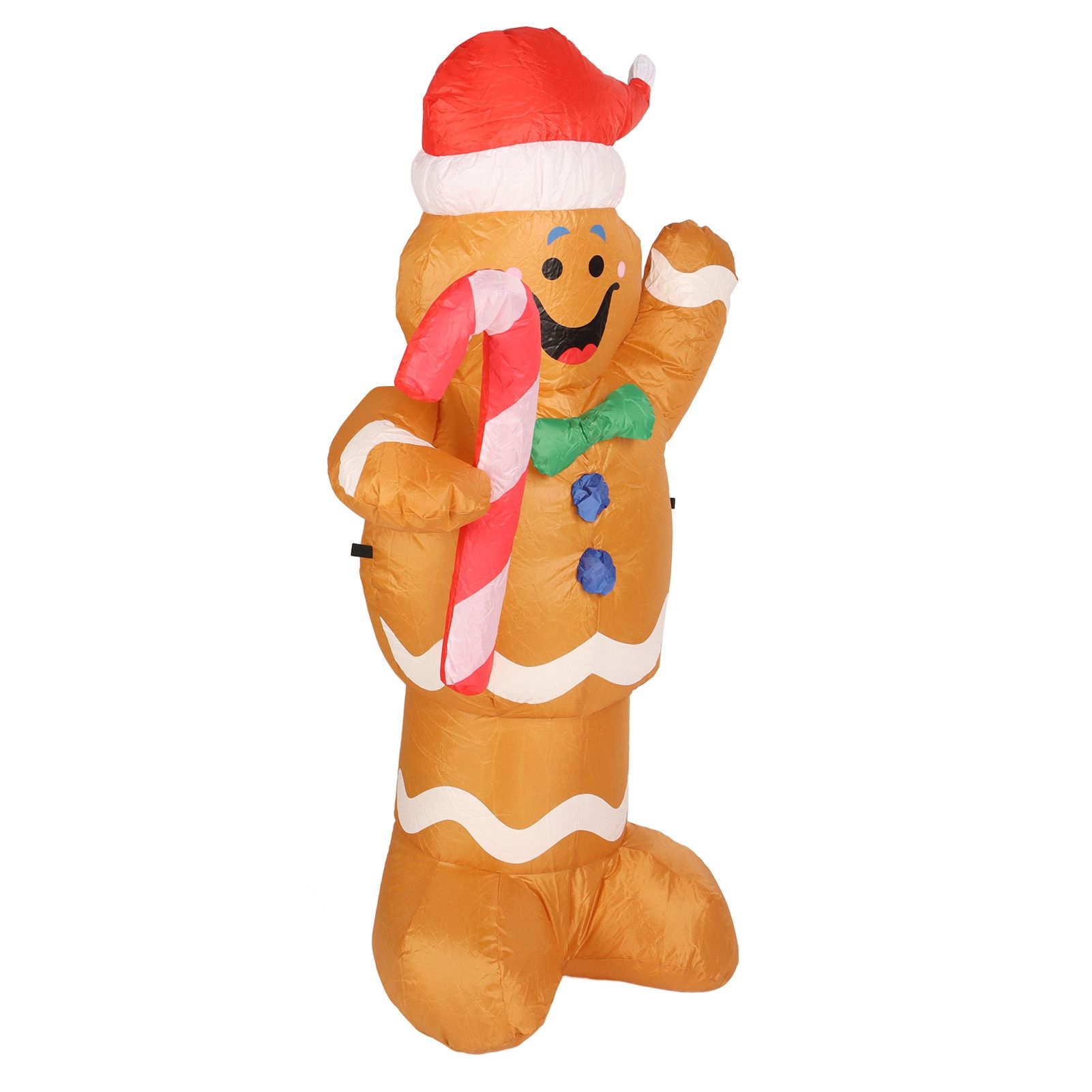 1.5m Height Christmas Inflatables Gingerbread Man with Candy Canes Blow Up Yard Decoration Snowman with LED Lights AU Plug 100‑240V - Image 4