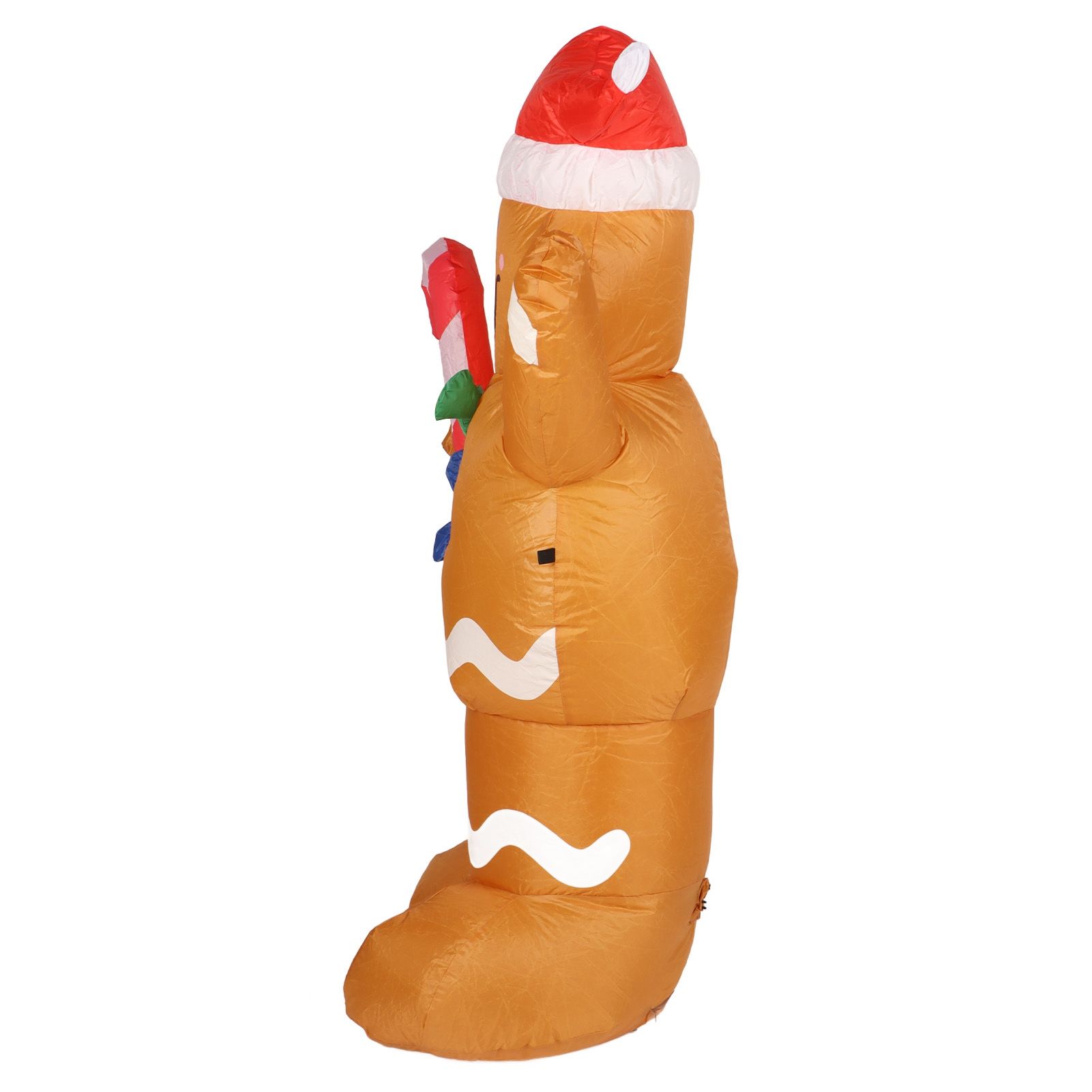 1.5m Height Christmas Inflatables Gingerbread Man with Candy Canes Blow Up Yard Decoration Snowman with LED Lights AU Plug 100‑240V - Image 5