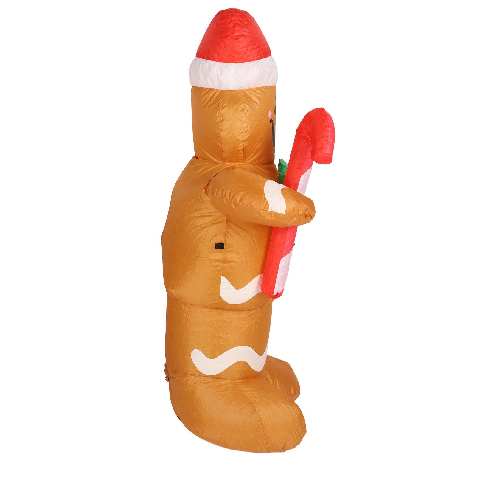 1.5m Height Christmas Inflatables Gingerbread Man with Candy Canes Blow Up Yard Decoration Snowman with LED Lights AU Plug 100‑240V - Image 6