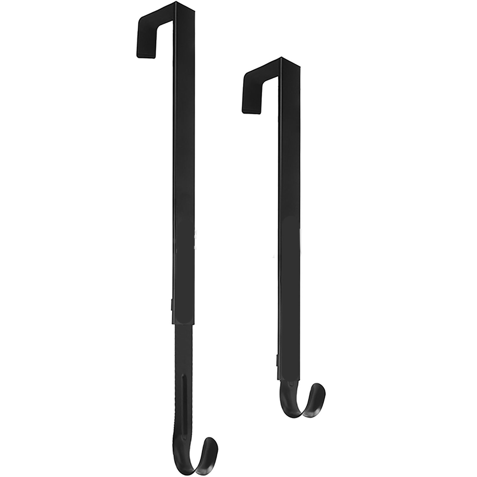 Adjustable Wreath Door Hanger Damage Free Wreaths Hanging Over The Door Hooks Iron Door Hanger for Christmas Wreath Black - Image 2