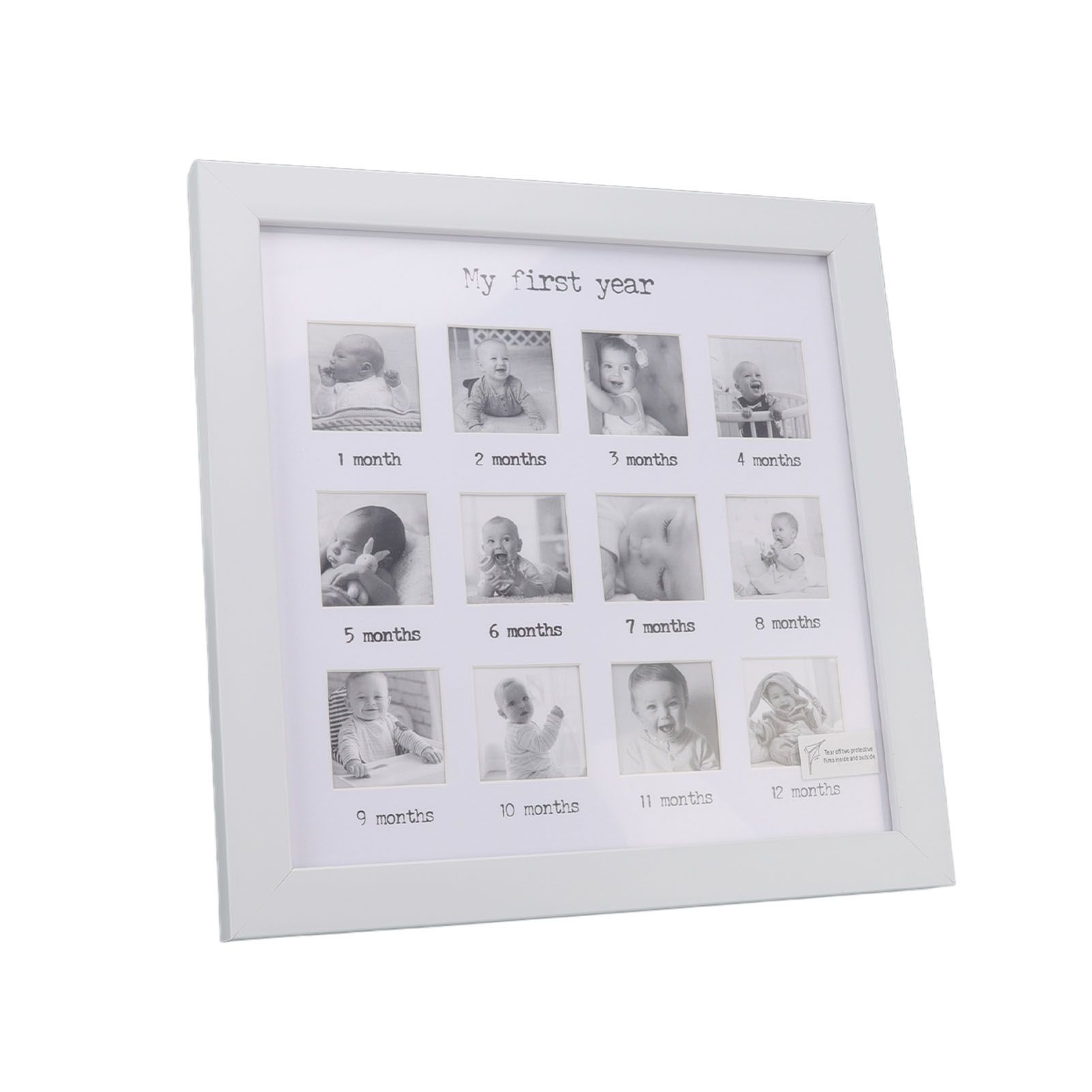 Baby First Year Photo Frame 12 Months Newborn Monthly Picture Frame for Baby Growth Record Baby Keepsake - Image 1