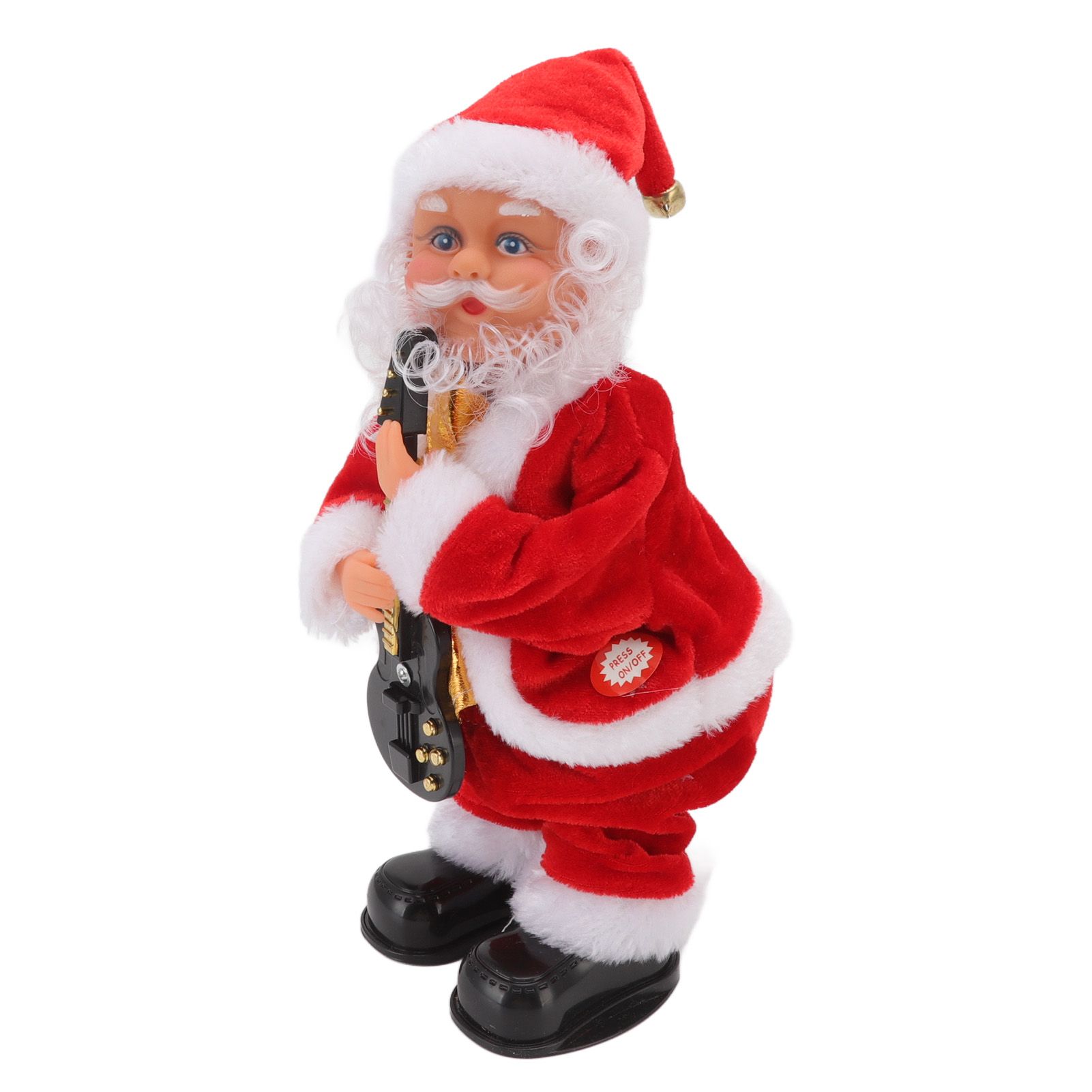 Electric Musical Dancing Christmas Old Man Interesting Hip Shaking Christmas Old Man Doll Decoration Gifts Guitar - Image 5