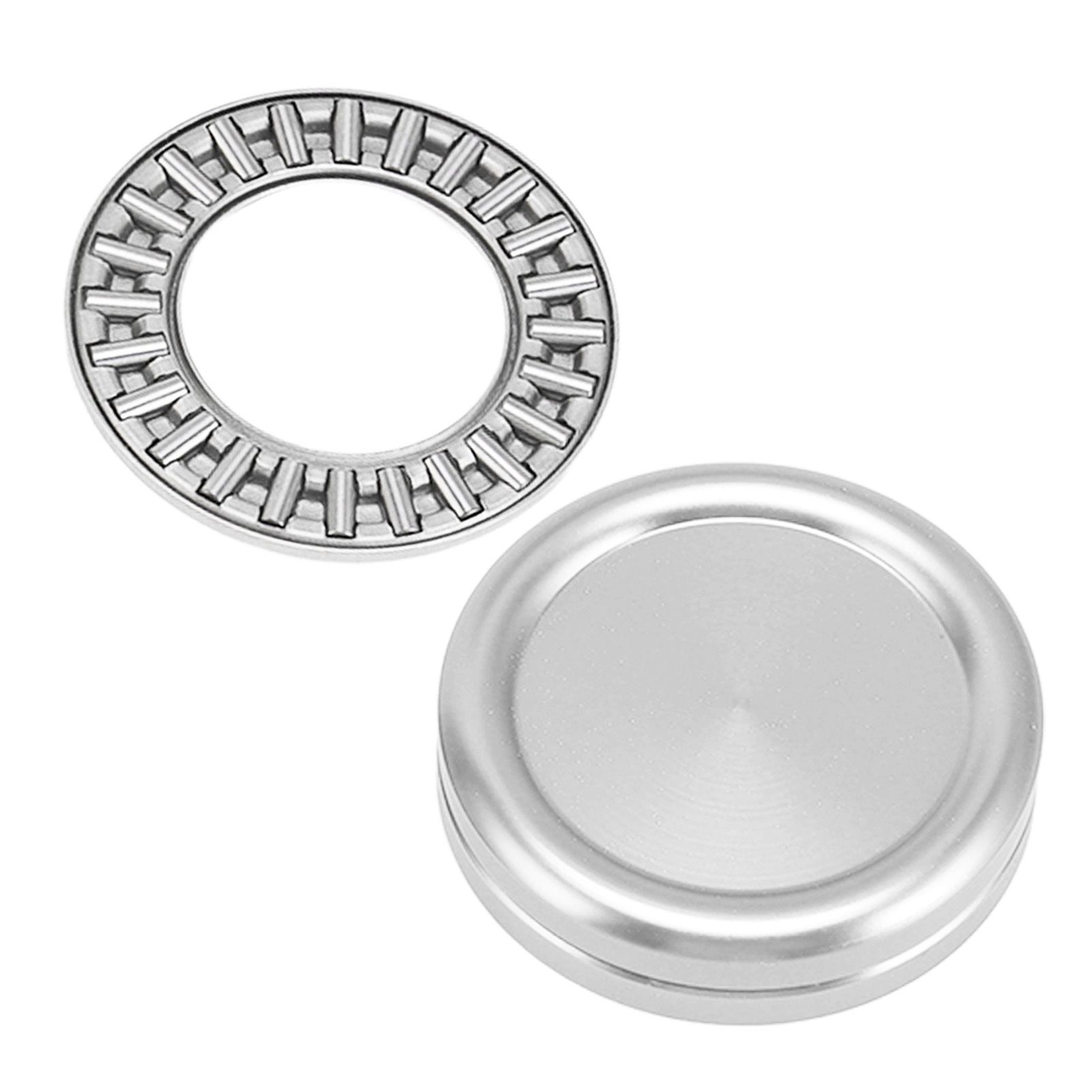 Magnetic Push Slider Mini Push Coin Clickers Aluminum Alloy Rotating Fingertip Stress Relief Toys for 14 Years Above Silver - Image 3