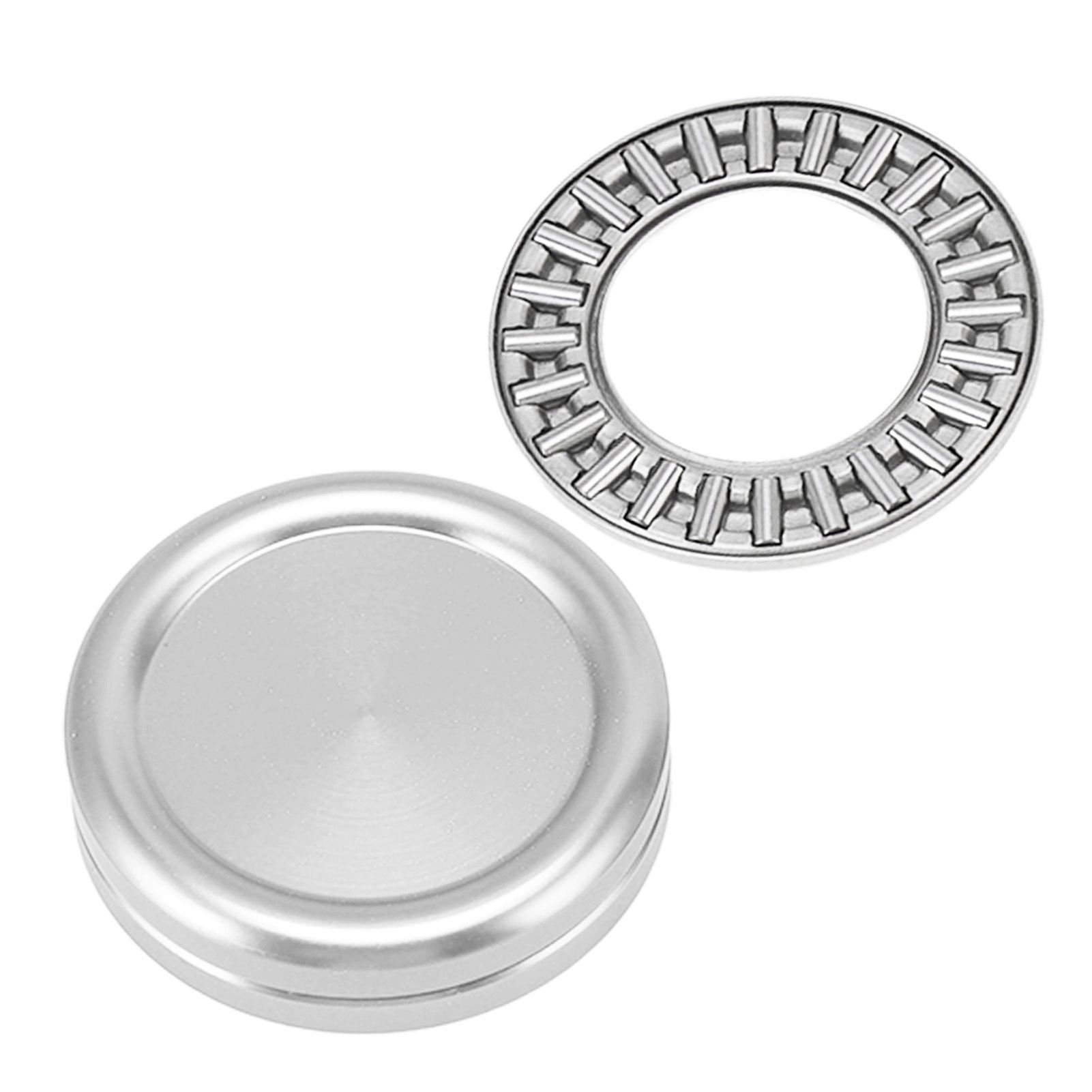 Magnetic Push Slider Mini Push Coin Clickers Aluminum Alloy Rotating Fingertip Stress Relief Toys for 14 Years Above Silver - Image 4