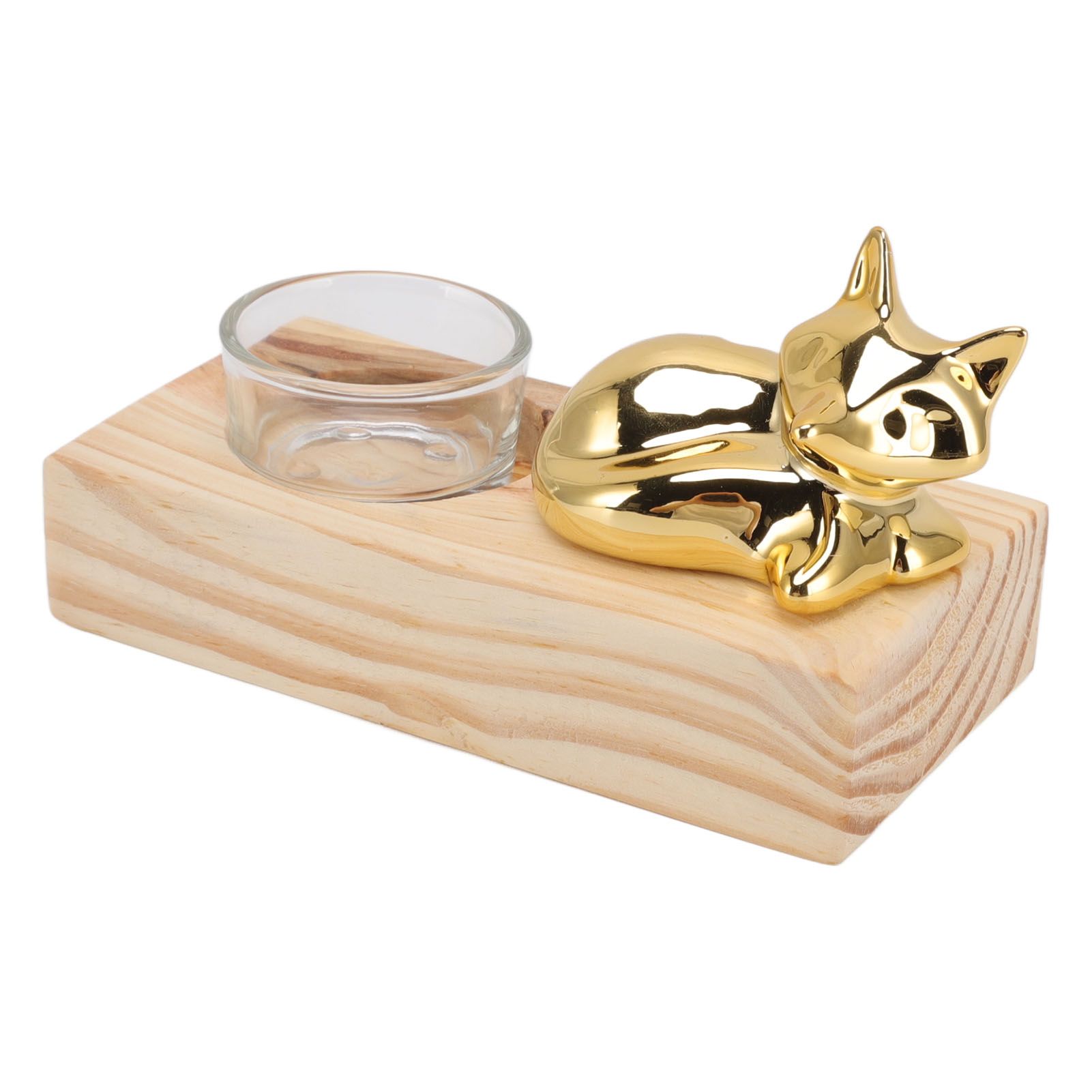 Candle Holder Decor Nordic Wooden Ceramic Glass Household Party Bedroom Ornament Gift - Image 3