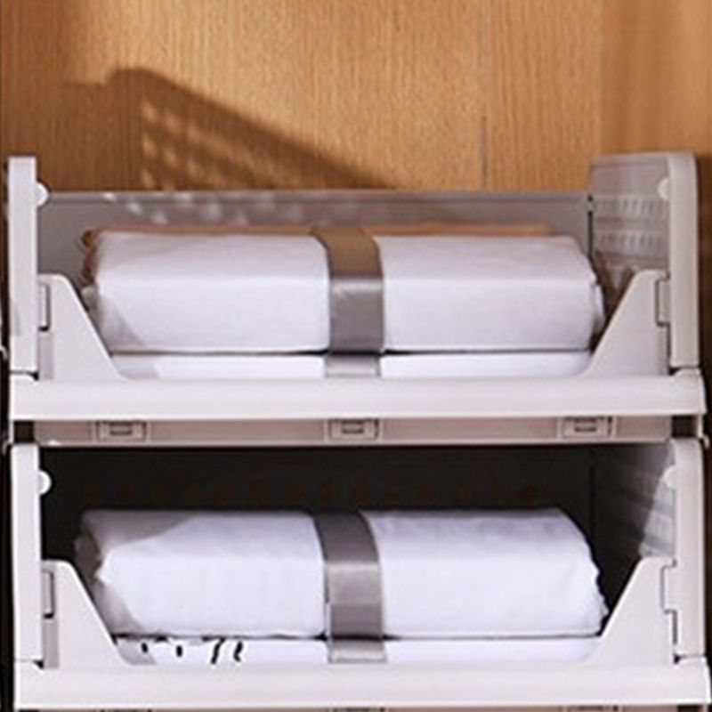 Wardrobe Foldable Storage Basket Layered Divider Drawer Rack Stackable Clothes Organizing Basket 33x43x14cm/13.0x16.9x5.5in - Image 5