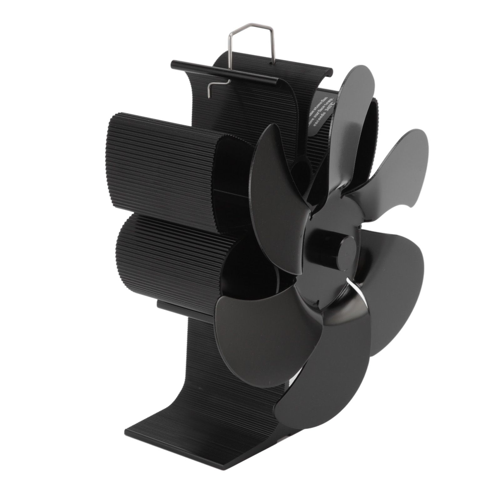 Stove Fan 6 Blades Greater Air Volume Low Noise Operation Wear Resistance Fireplace Fan Black S - Image 6