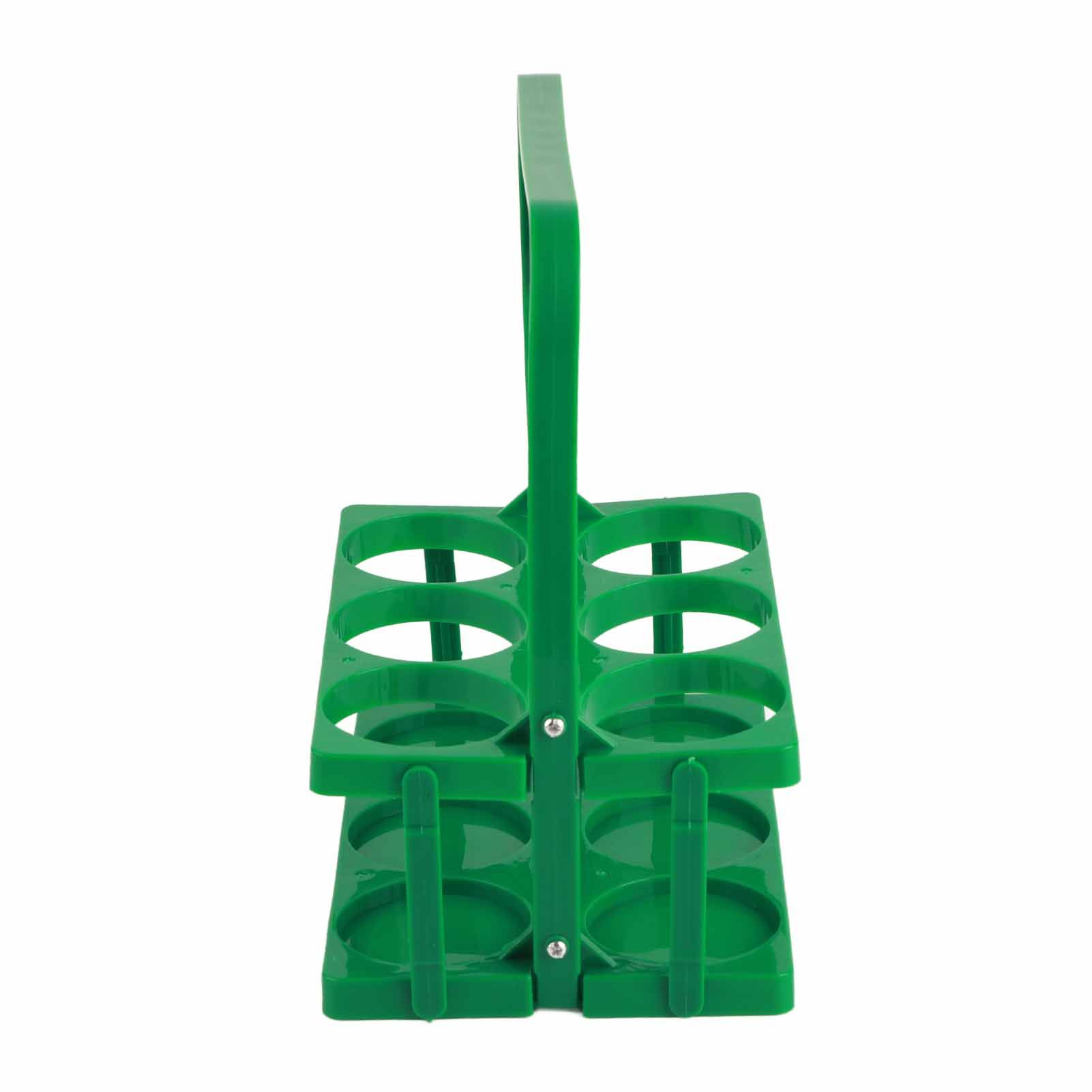 Portable Beer Bottle Rack Pure Color Foldable Beverage Storage Rack Picnic Beer Handle Basket Green - Image 4