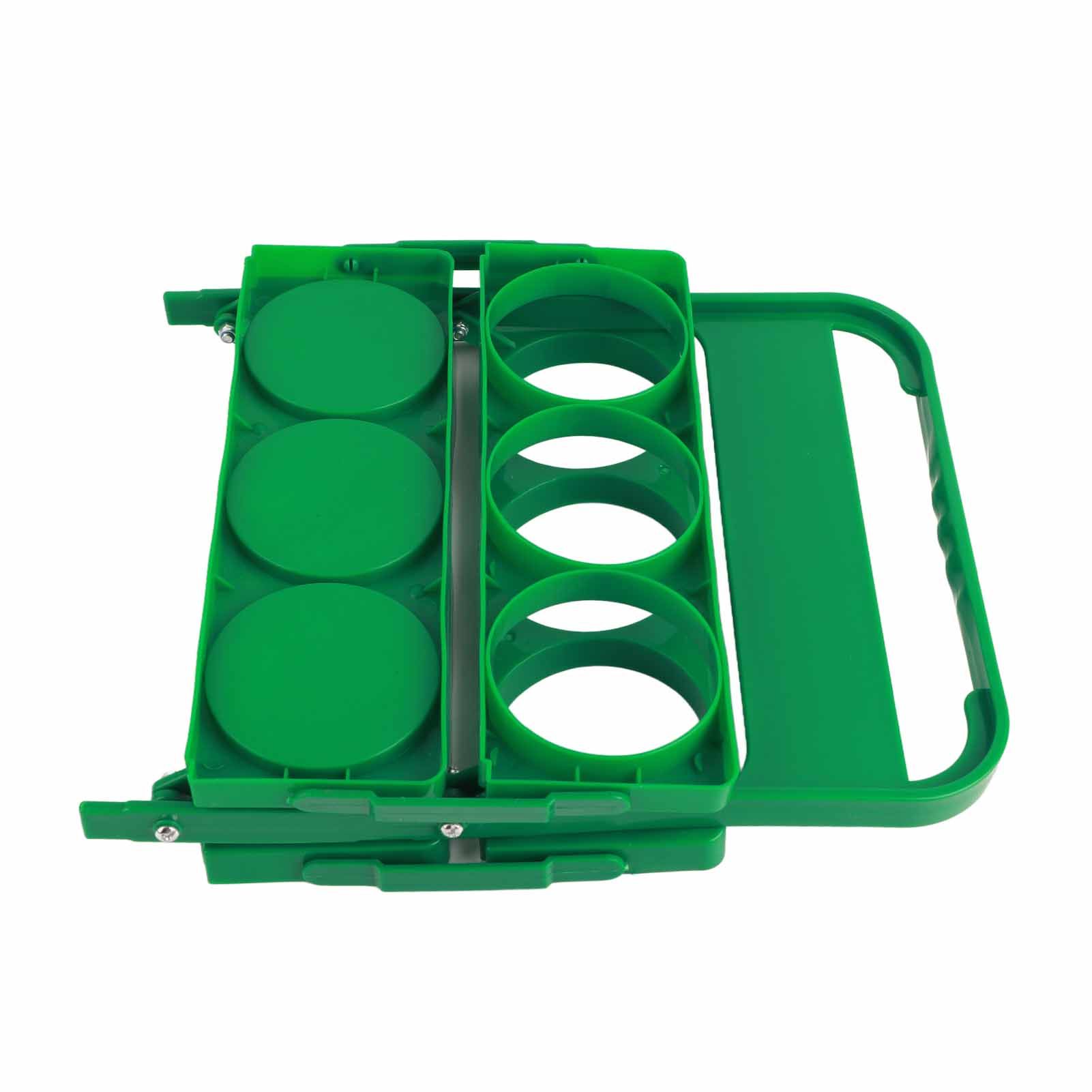 Portable Beer Bottle Rack Pure Color Foldable Beverage Storage Rack Picnic Beer Handle Basket Green - Image 5
