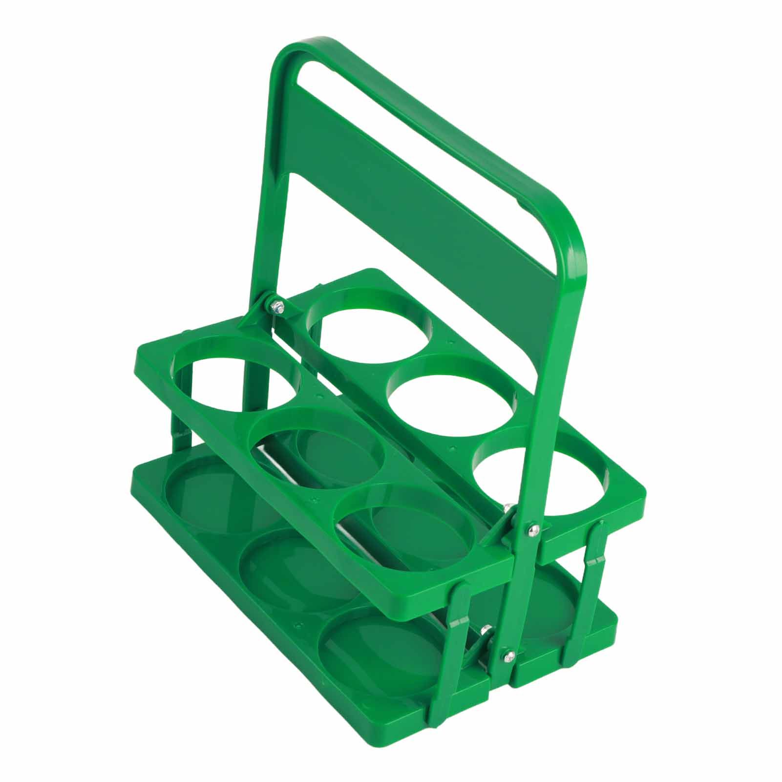 Portable Beer Bottle Rack Pure Color Foldable Beverage Storage Rack Picnic Beer Handle Basket Green - Image 8