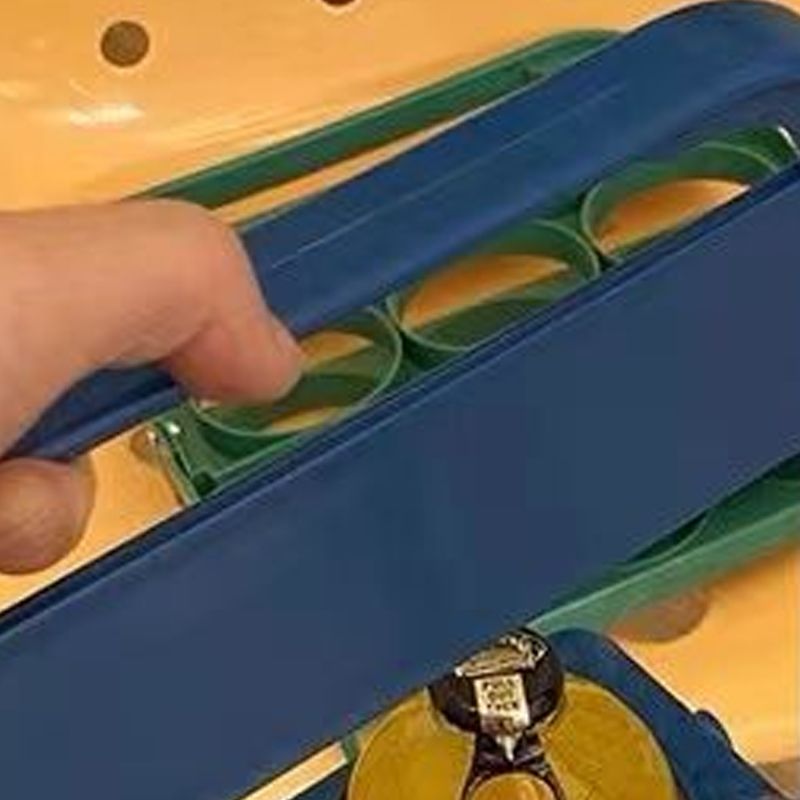 Portable Beer Bottle Rack Pure Color Foldable Beverage Storage Rack Picnic Beer Handle Basket Blue - Image 5
