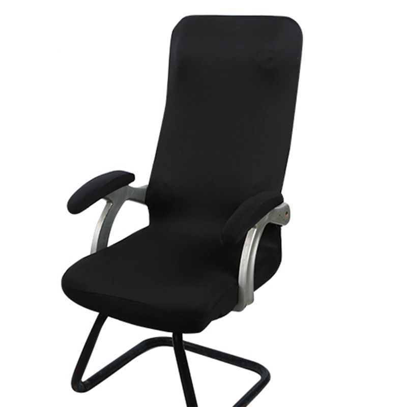1 Pair Chair Arm Covers with Sponge Soft Breathable Safe Office Chair Armrest Cover Set for Working Home Black Sponge Type 35x9cm/13.8x3.5in - Image 1