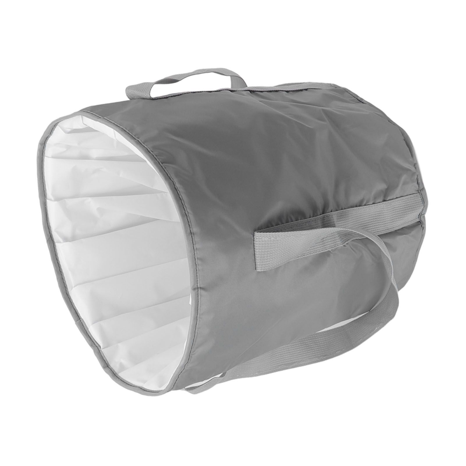 Foldable Foot Tub Polyester Double Layer Collapsible Camping Bucket with Storage Bag for Outdoor Grey - Image 8