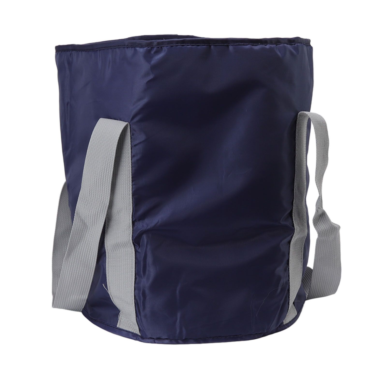 Foldable Foot Tub Polyester Double Layer Collapsible Camping Bucket with Storage Bag for Outdoor Navy Blue - Image 4