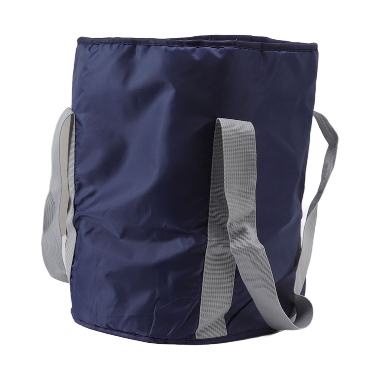 Foldable Foot Tub Polyester Double Layer Collapsible Camping Bucket with Storage Bag for Outdoor Navy Blue - Image 5