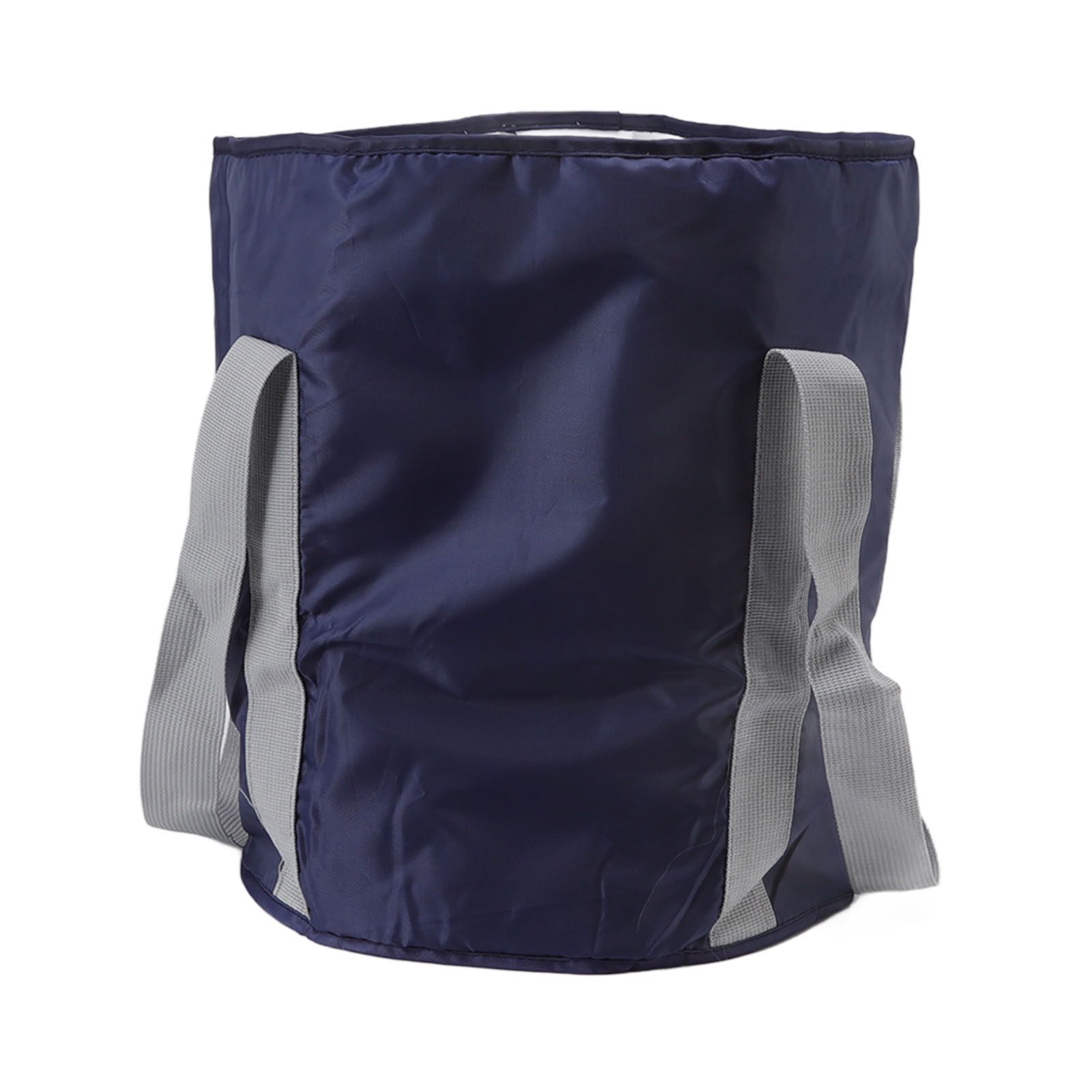 Foldable Foot Tub Polyester Double Layer Collapsible Camping Bucket with Storage Bag for Outdoor Navy Blue - Image 6