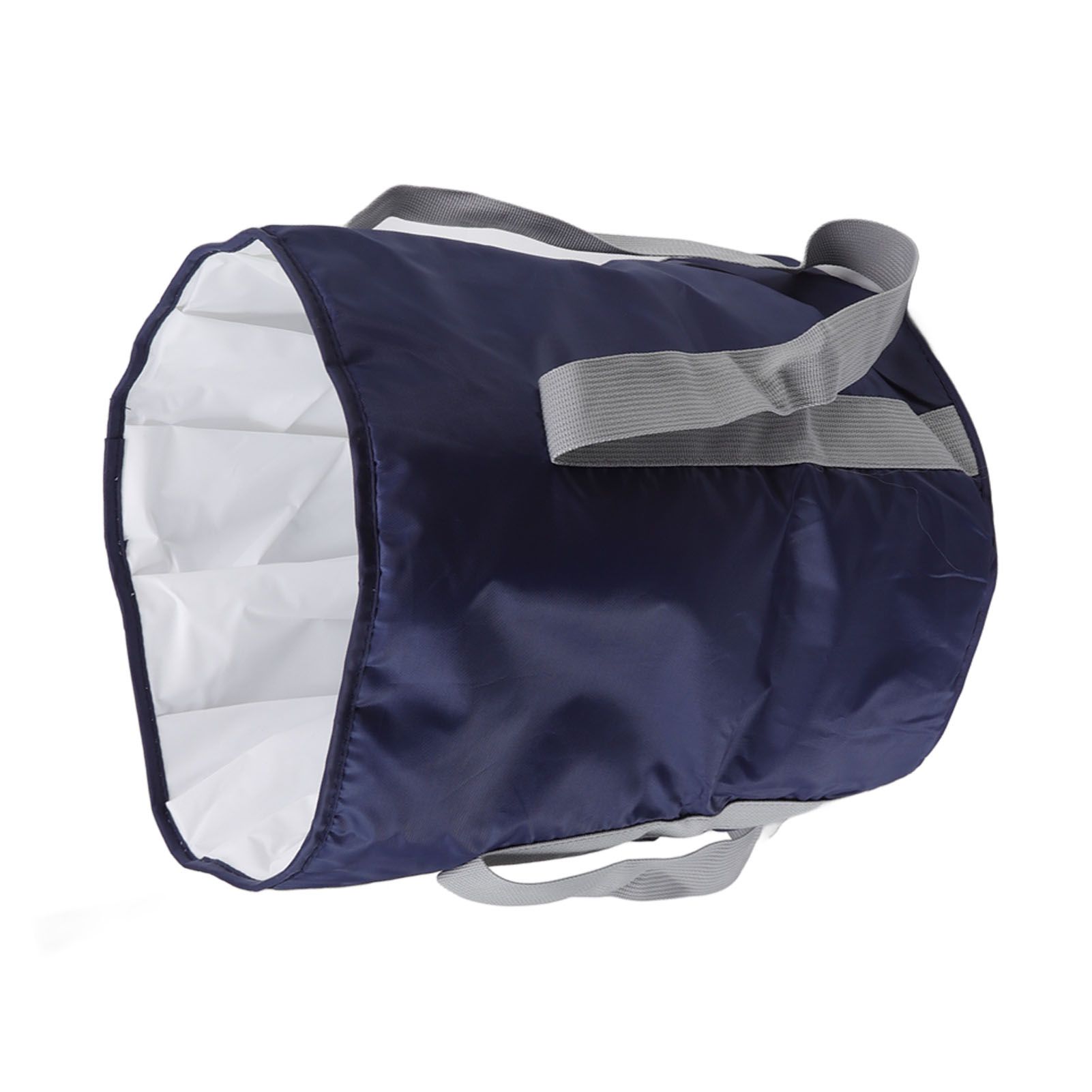 Foldable Foot Tub Polyester Double Layer Collapsible Camping Bucket with Storage Bag for Outdoor Navy Blue - Image 8
