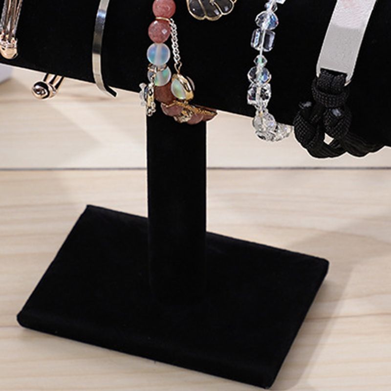 Jewelry Display Stand Simple Fashionable Bracelet Scrunchies Holder for Home Jewelry Store Showcase Black Single Row - Image 3