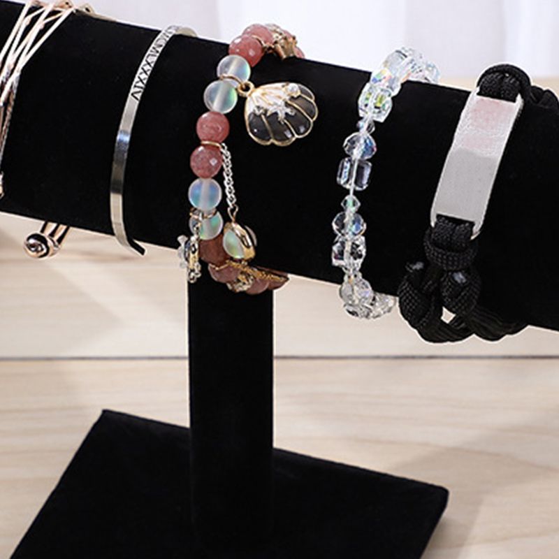 Jewelry Display Stand Simple Fashionable Bracelet Scrunchies Holder for Home Jewelry Store Showcase Black Single Row - Image 5