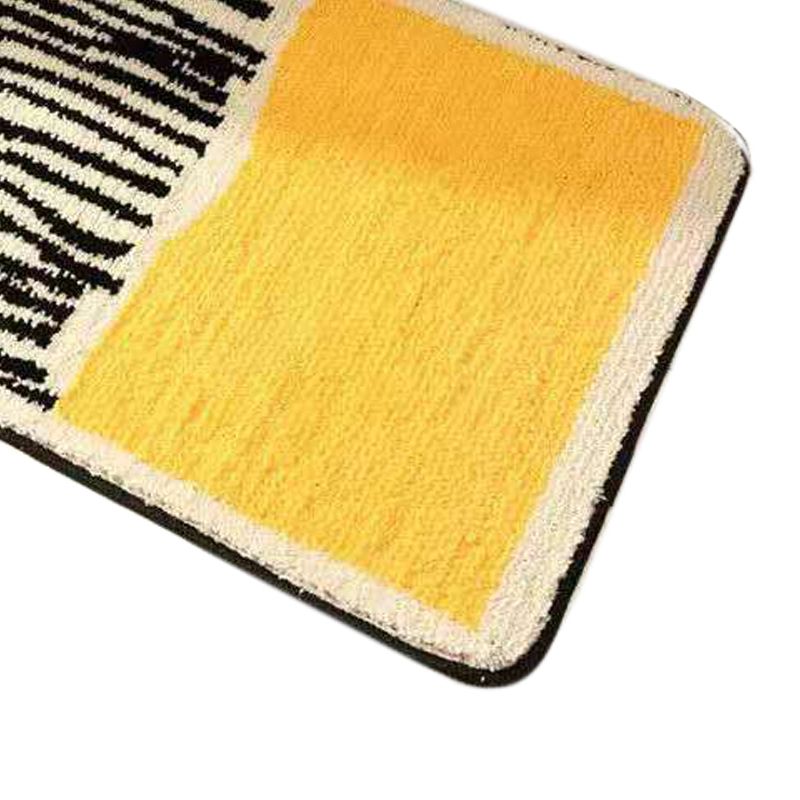 Carpet Rectangular Anti Skid Thickened Comfortable Moisture Absorbing Washable Rug for Entrance Yellow 40 X 60cm - Image 3