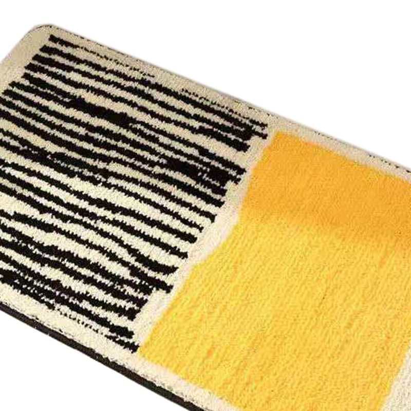 Carpet Rectangular Anti Skid Thickened Comfortable Moisture Absorbing Washable Rug for Entrance Yellow 40 X 60cm - Image 4