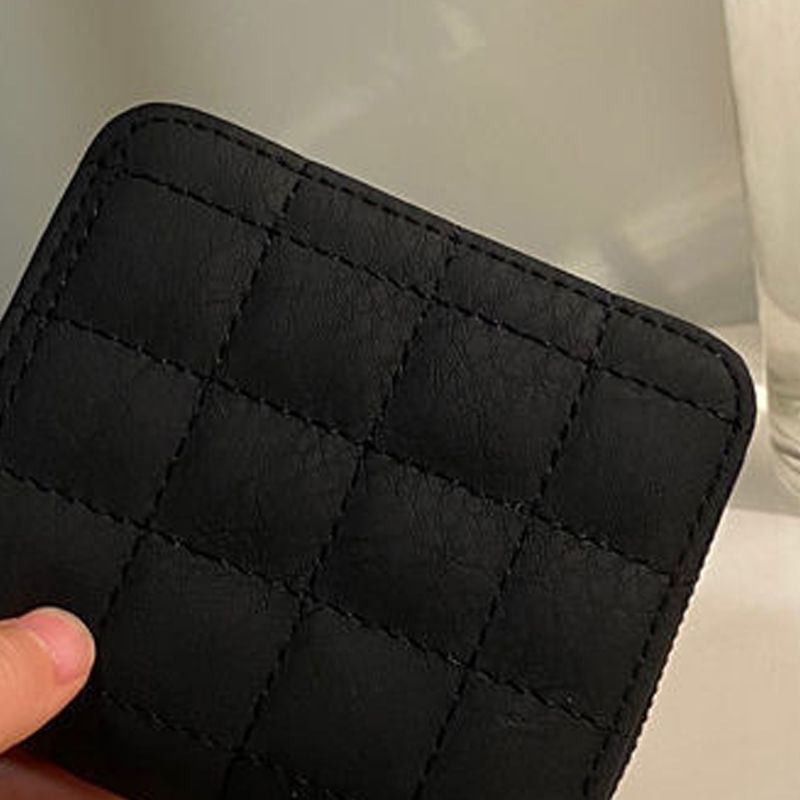 Wallet PU Leather Large Capacity 2 Fold 8 Card Slot Zipper Design for Keys Coins Black - Image 4