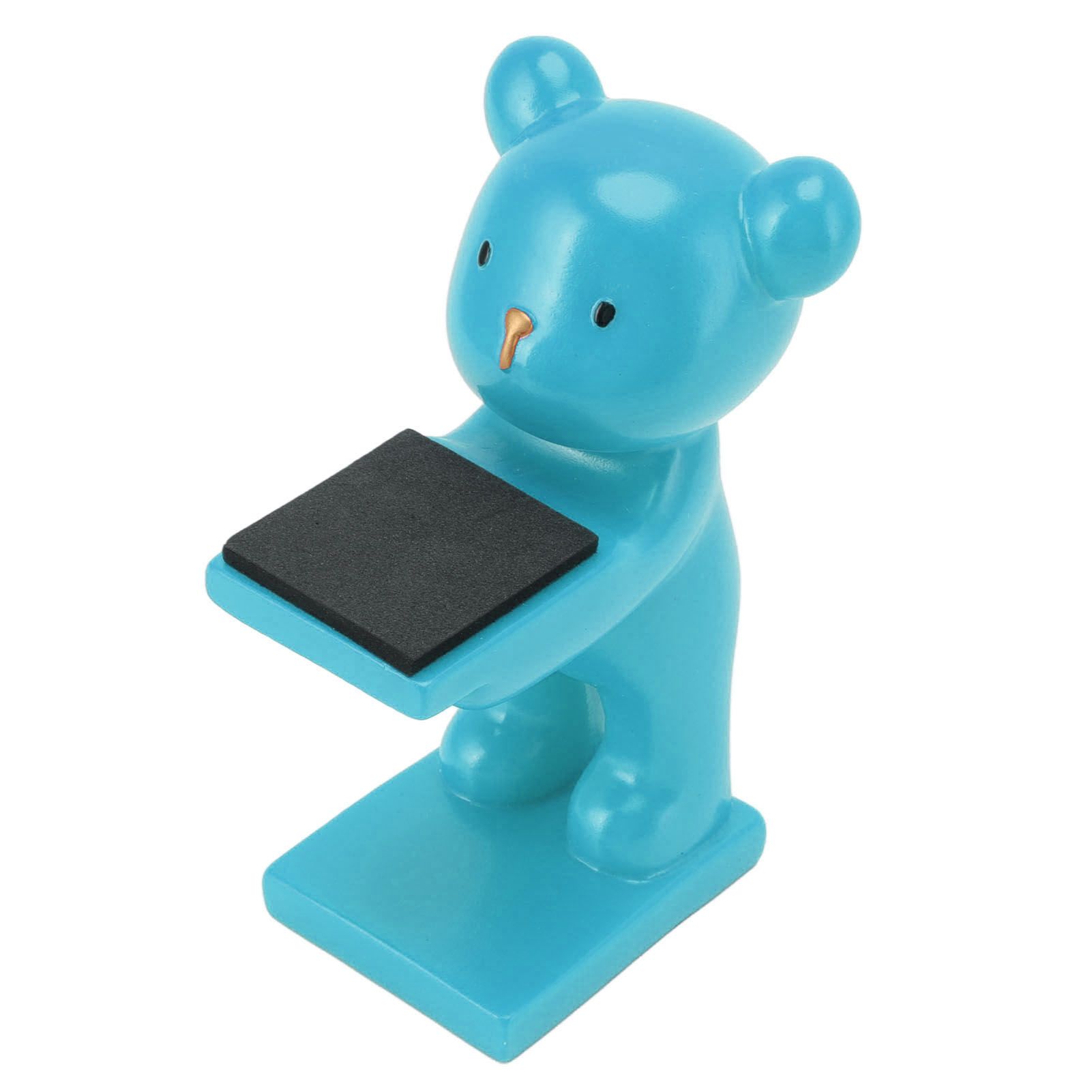Bear Watch Stand Handcrafted Three Dimensional Modern Style Resin Watch Display Stand for Home Office Blue - Image 3
