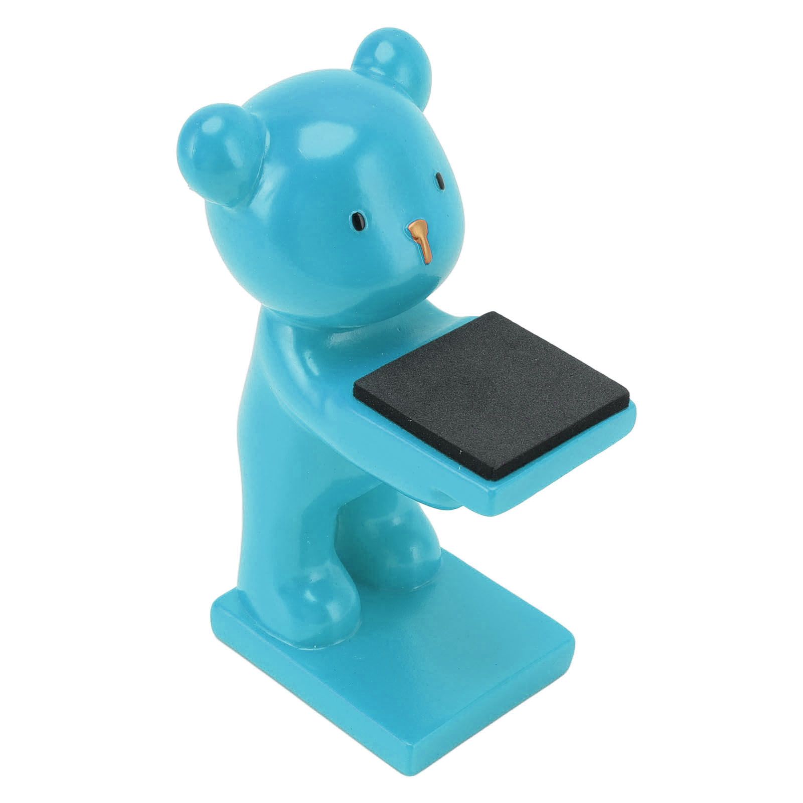 Bear Watch Stand Handcrafted Three Dimensional Modern Style Resin Watch Display Stand for Home Office Blue - Image 5