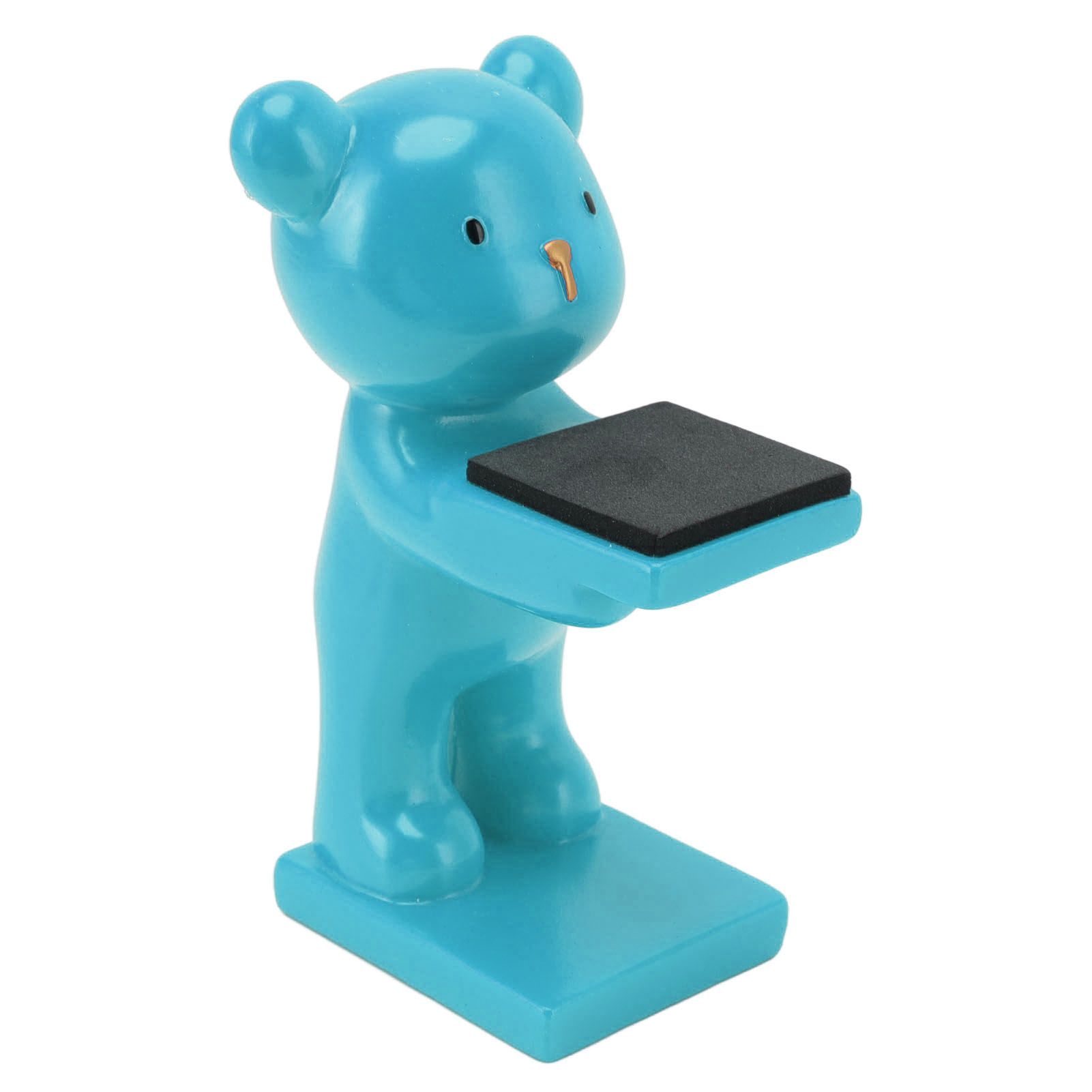 Bear Watch Stand Handcrafted Three Dimensional Modern Style Resin Watch Display Stand for Home Office Blue - Image 6