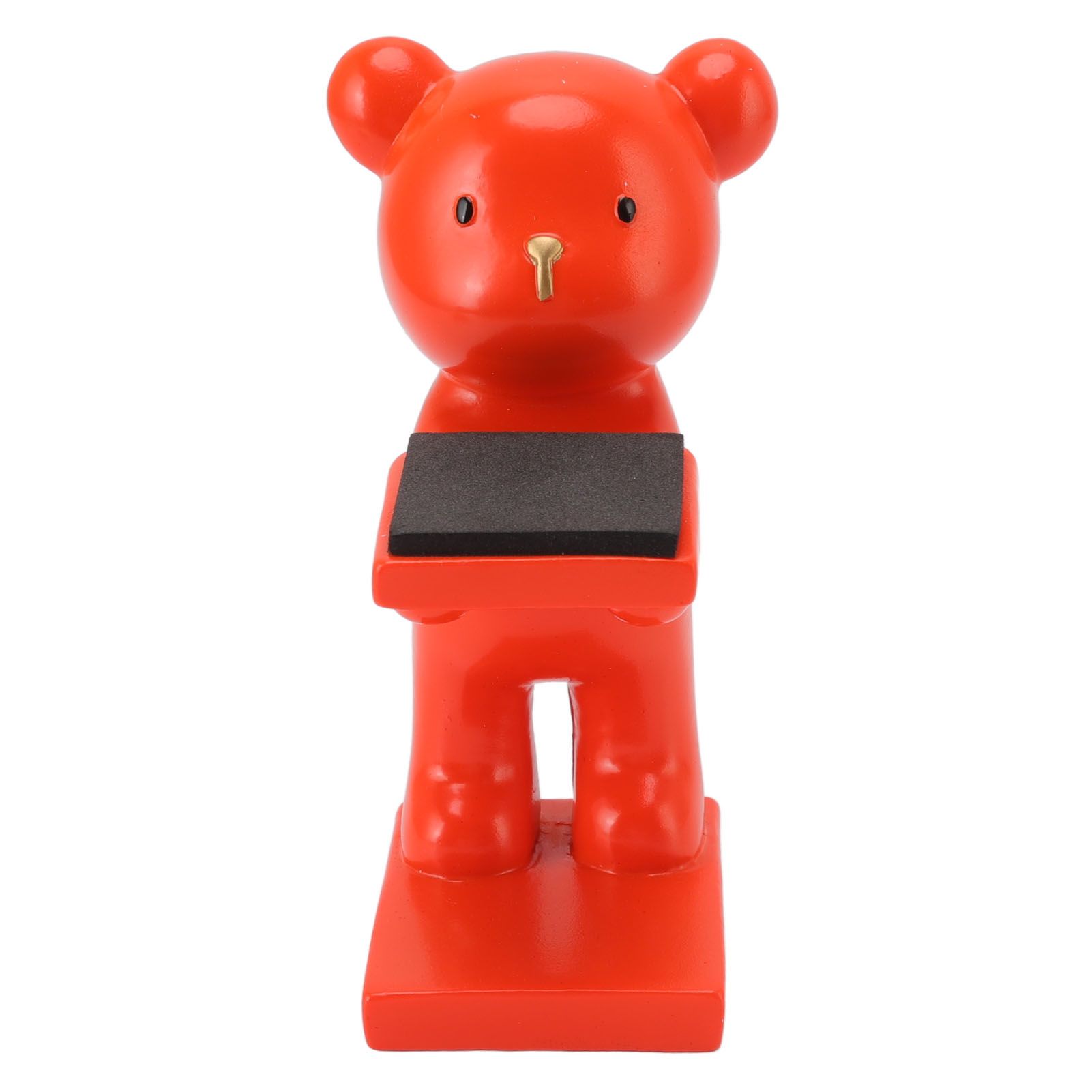Bear Watch Stand Handcrafted Three Dimensional Modern Style Resin Watch Display Stand for Home Office Orange - Image 2