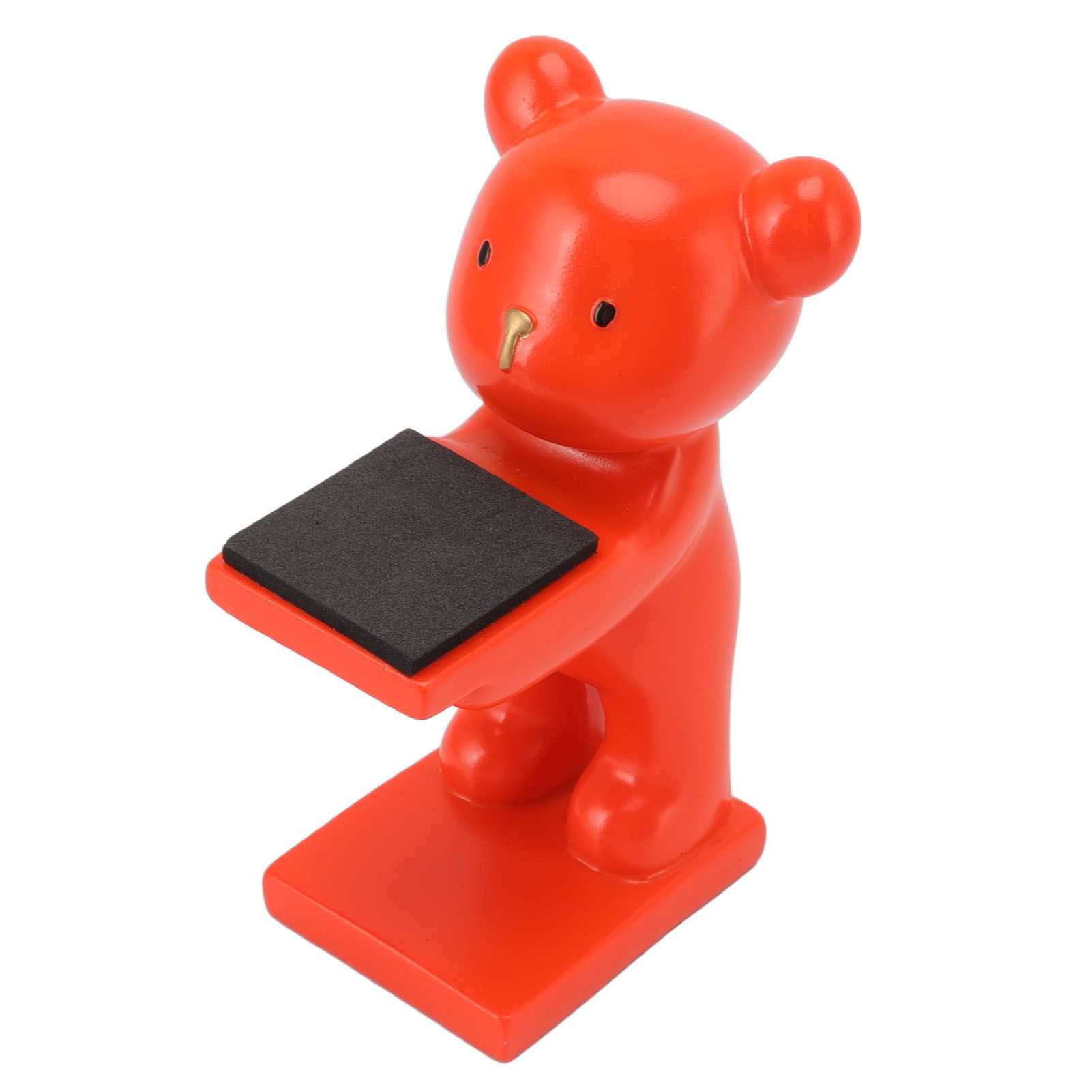 Bear Watch Stand Handcrafted Three Dimensional Modern Style Resin Watch Display Stand for Home Office Orange - Image 3