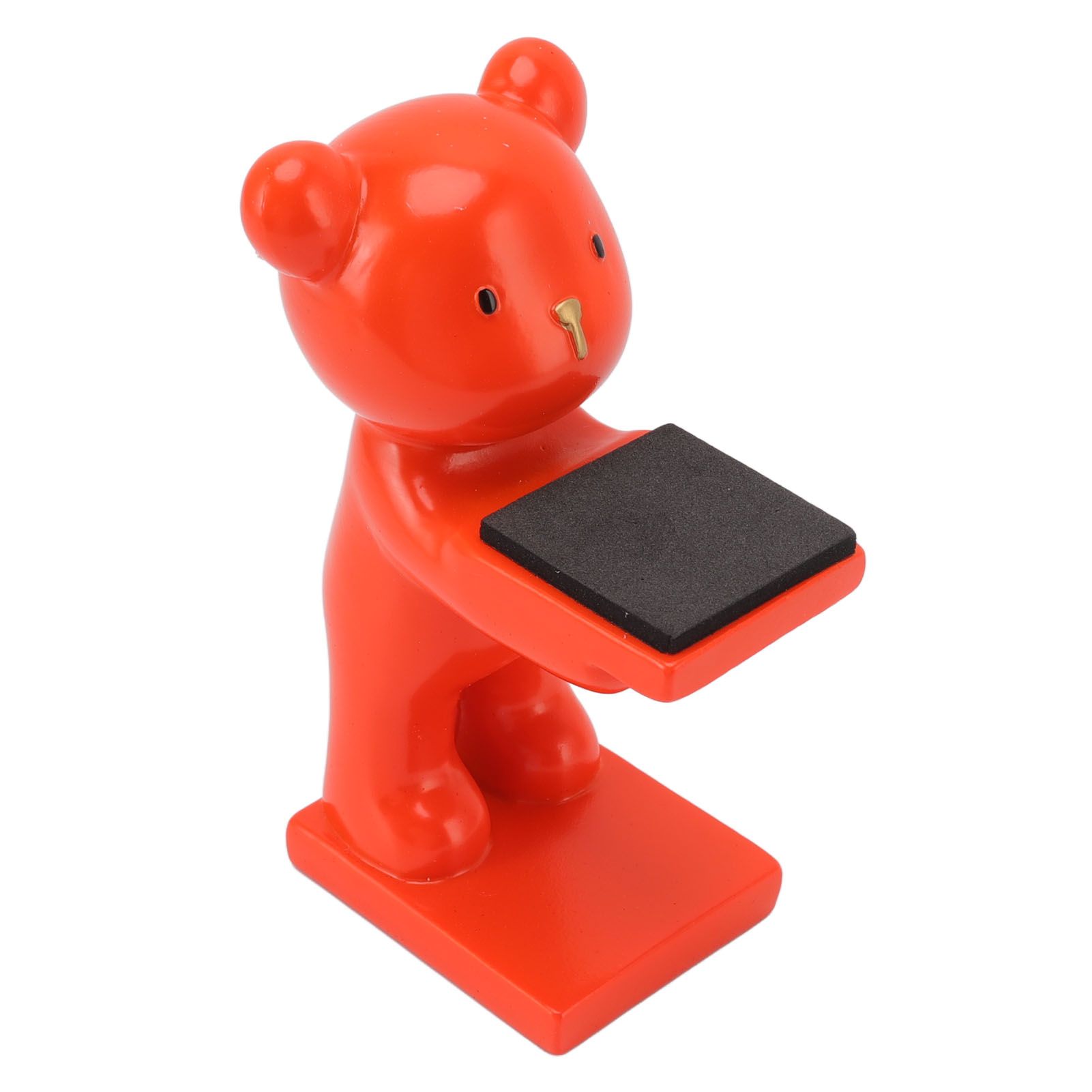 Bear Watch Stand Handcrafted Three Dimensional Modern Style Resin Watch Display Stand for Home Office Orange - Image 5