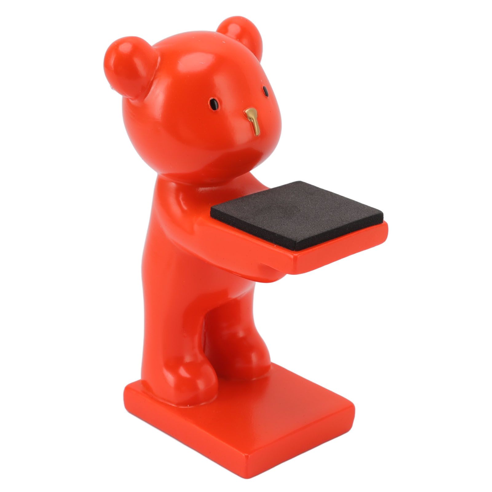 Bear Watch Stand Handcrafted Three Dimensional Modern Style Resin Watch Display Stand for Home Office Orange - Image 6