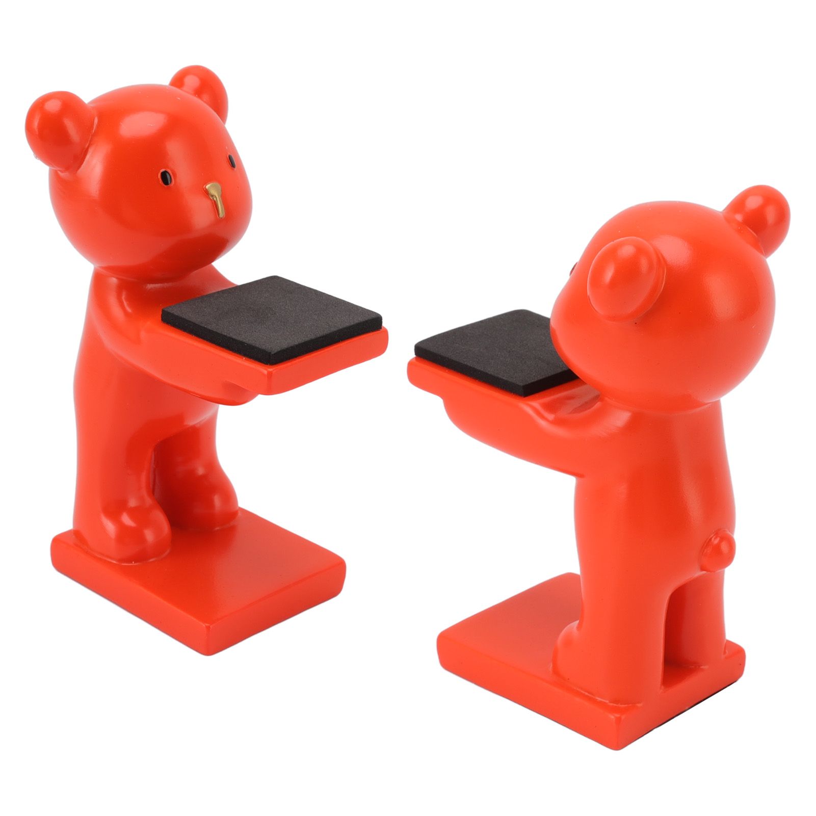 Bear Watch Stand Handcrafted Three Dimensional Modern Style Resin Watch Display Stand for Home Office Orange - Image 7